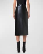 Image 3 of 5: Akris Lacquer Nappa Leather Pencil Skirt