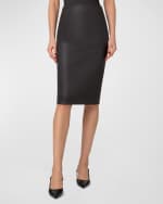 Image 2 of 5: Akris Nappa Leather Pencil Skirt