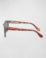 Image 2 of 4: Brunello Cucinelli Men's Acetate Square Sunglasses