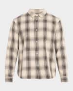 Image 1 of 6: FRAME Men's Baja Plaid Overshirt