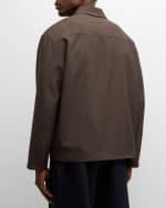Image 5 of 6: FRAME Men's Snap-Front Wool Overshirt