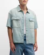 Image 3 of 6: FRAME Men's Relaxed Denim Button-Down Shirt