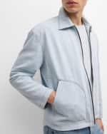 Image 4 of 6: FRAME Men's Lightweight Denim Trucker Jacket