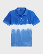 Image 1 of 4: Ralph Lauren Childrenswear Boy's Tie Dye-Print Polo Shirt, Size 2-7