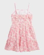 Image 2 of 4: Ralph Lauren Childrenswear Girl's Floral-Print Day Dress, Size 2-6