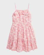 Image 1 of 4: Ralph Lauren Childrenswear Girl's Floral-Print Day Dress, Size 2-6