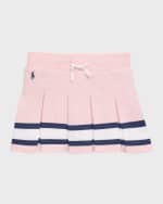 Image 1 of 3: Ralph Lauren Childrenswear Girl's Pleated Striped Skort, Size 2-6X