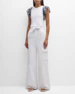 Image 4 of 5: Veronica Beard Julianka Eyelet Top