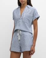 Image 2 of 6: Veronica Beard Almera Stripe Short-Sleeve Top