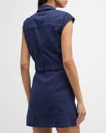 Image 4 of 6: PAIGE Jaxson Button-Front Mini Utility Dress
