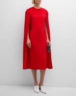Image 2 of 6: Stella McCartney Midi Sheath Cape Dress