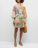 Image 2 of 6: Zimmermann Matchmaker Lantern Mini Dress