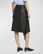 Image 4 of 6: Stella McCartney Alter Mat Faux Leather Fringe Skirt