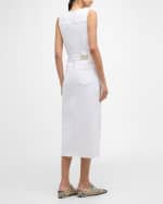 Image 4 of 6: PISTOLA Alex Denim Button-Front Midi Dress