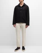 Image 2 of 6: FRAME Men's Crochet Button-Front Jacket