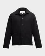 Image 1 of 6: FRAME Men's Crochet Button-Front Jacket