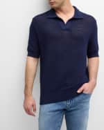 Image 4 of 6: FRAME Men's Cotton-Silk Polo Sweater