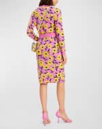 Image 3 of 5: kate spade new york sunshine floral intarsia midi skirt