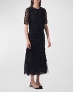 Image 2 of 5: Carolina Herrera Floral Applique Top