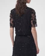 Image 4 of 5: Carolina Herrera Floral Applique Top