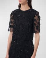 Image 5 of 5: Carolina Herrera Floral Applique Top