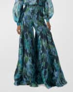 Image 2 of 5: Carolina Herrera Floral Print Palazzo Pant