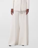 Image 2 of 4: Carolina Herrera High Waist Wide Leg Wool Pants