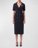 Image 2 of 5: Carolina Herrera Double Breasted Wool Midi Dress