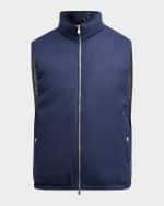 Image 1 of 6: Brunello Cucinelli Men's Wool Padded Full-Zip Vest