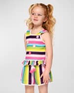 Image 5 of 6: Hannah Banana Girl's Multicolor Stripe Knit Top, Size 4-6