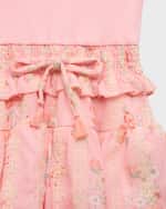 Image 6 of 6: Flowers by Zoe Girl's Tiered Eyelet Tank Dress, Size S-XL