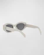 Image 2 of 5: Celine Triomphe Acetate Oval Sunglasses
