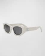 Image 4 of 5: Celine Triomphe Acetate Oval Sunglasses