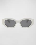 Image 1 of 5: Celine Triomphe Acetate Oval Sunglasses