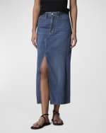 Image 4 of 5: Rag & Bone Liquid Miramar Clara Midi Skirt