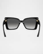 Image 3 of 4: Jimmy Choo Embellished Acetate Butterfly Sunglasses