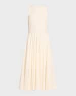 Image 1 of 6: FRAME Sleeveless Eyelet Midi Dress