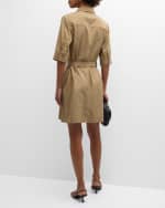 Image 3 of 6: FRAME Belted Trench Mini Shirtdress