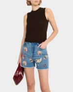 Image 3 of 6: FRAME Crewneck Pointelle Sweater