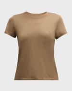 Image 1 of 6: FRAME Crewneck Linen Pocket Tee