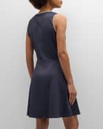 Image 4 of 6: Bogner Floral Logo Jacquard Jersey Technical Dress