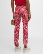 Image 4 of 6: Bogner Tessi Water-Repellent Floral Logo Jacquard Pants