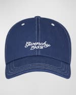 Image 1 of 5: Givenchy Men's Embroidered Logo Denim Baseball Cap