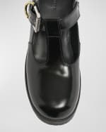 Image 4 of 6: Givenchy Voyou Baby Leather Mary Jane Loafers