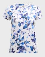 Image 1 of 6: L'Agence Ressi Short-Sleeve Butterfly Tee