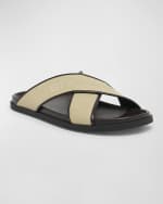 Image 5 of 6: Givenchy Men's G Plage Crossed Strap Sandals