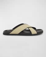 Image 1 of 6: Givenchy Men's G Plage Crossed Strap Sandals