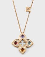 Image 1 of 5: Roberto Coin 18K Rose Gold Pendant Necklace with Semiprecious Stones