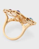 Image 4 of 6: Roberto Coin 18K Rose Gold Ring with Diamonds and Semiprecious Stones, Size 7