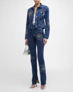 Image 2 of 6: Des Phemmes Embellished Classic Denim Jacket